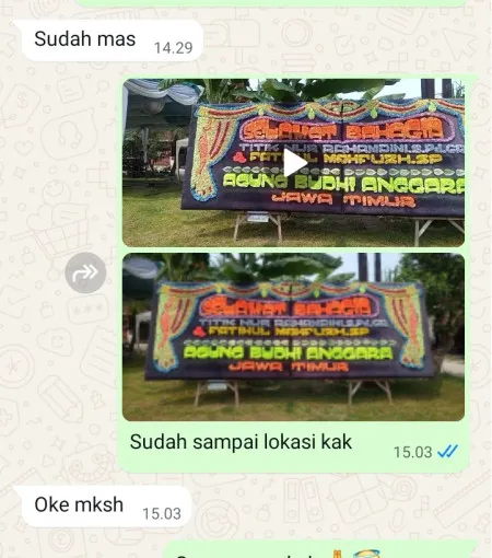 Pengiriman Papan Bunga Gereja Gbi Mawar Sharon